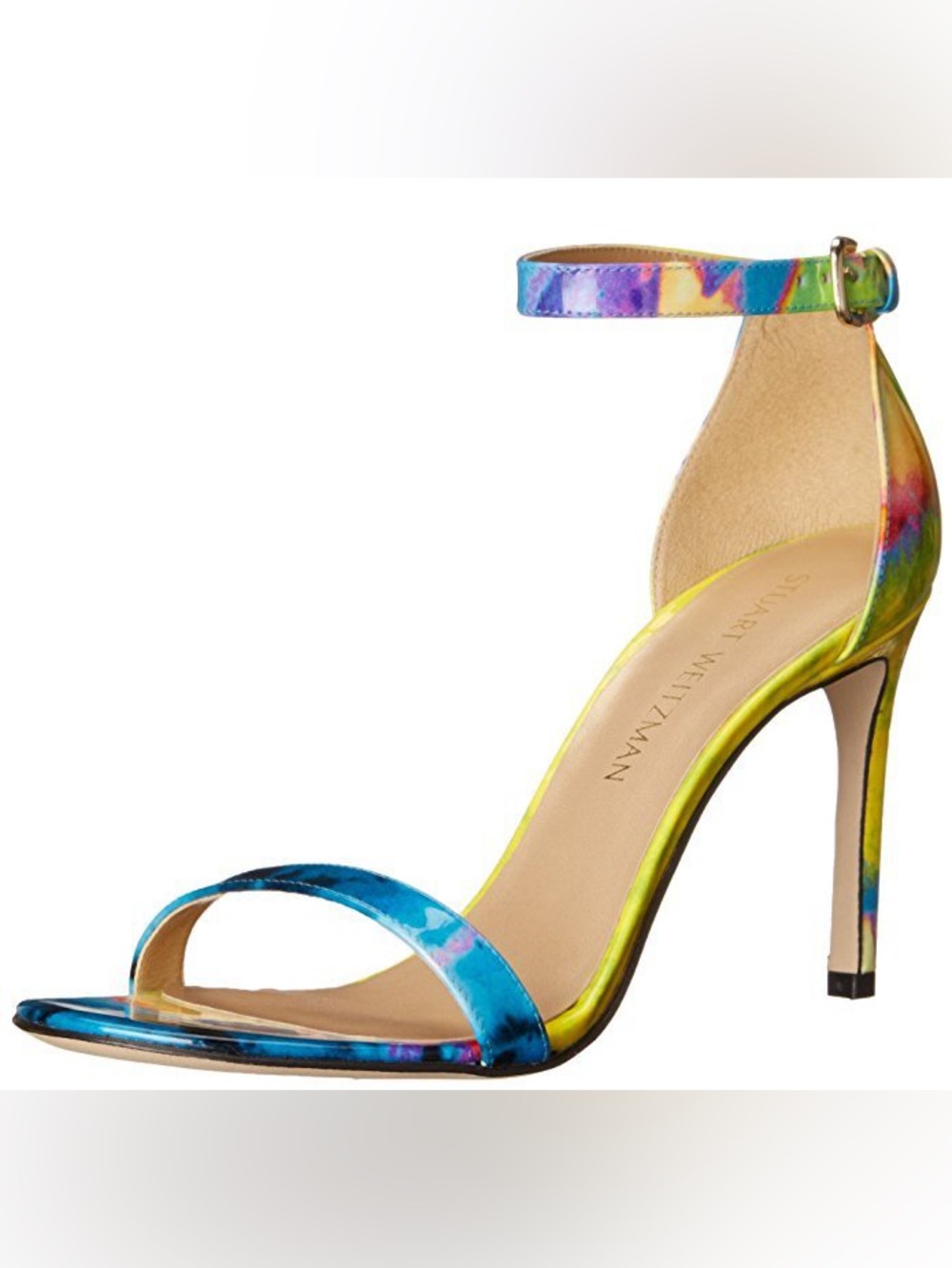 Stuart Weitzman Walkway Paintball Ankle Strap Heels